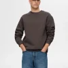 SELECTED LÅNGA ÄRMAR SWEATSHIRT Brown Sale
