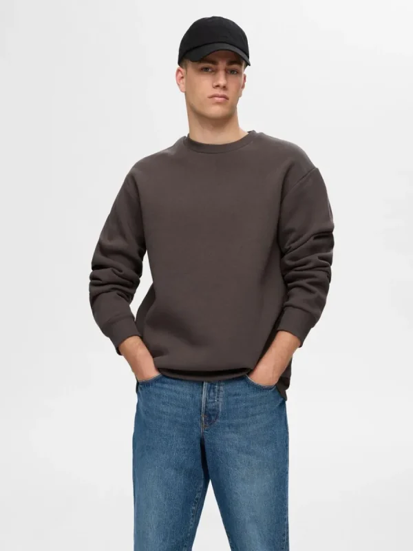 SELECTED LÅNGA ÄRMAR SWEATSHIRT Brown Sale