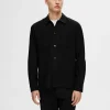 SELECTED LÅNGA ÄRMAR ÖVERSKJORTA Black Clearance