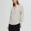 SELECTED LÅNGÄRMAD BLUS Beige Shop