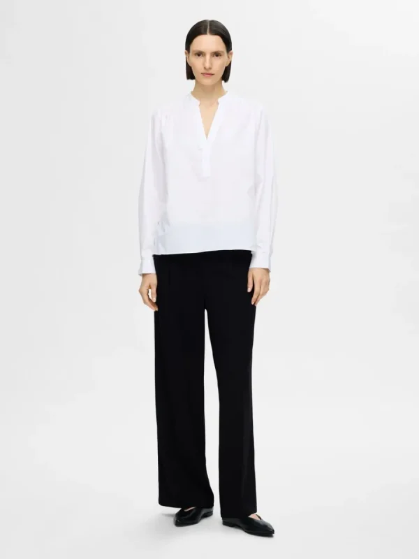 SELECTED LÅNGÄRMAD BLUS White Sale