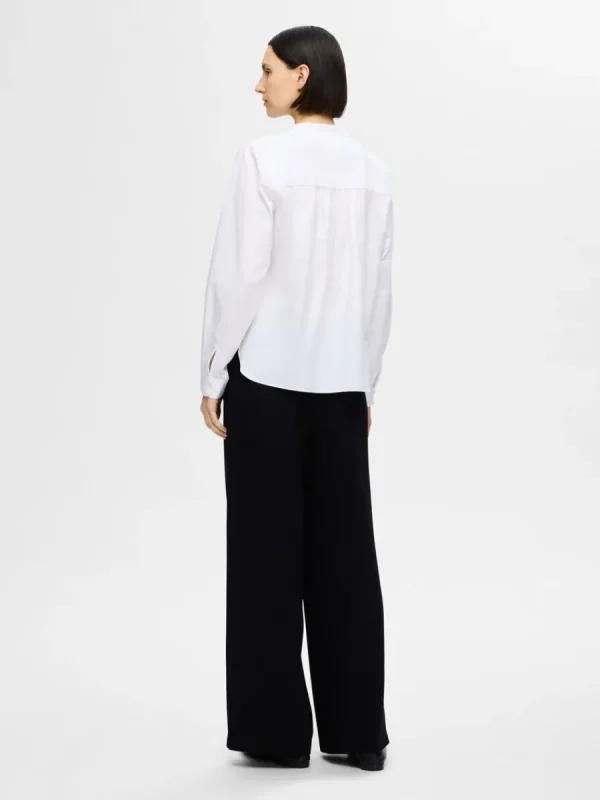 SELECTED LÅNGÄRMAD BLUS White Sale