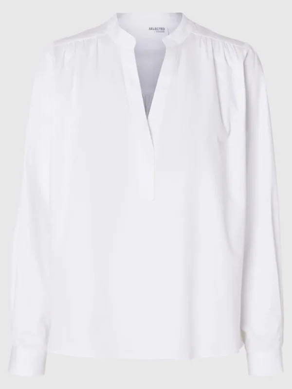 SELECTED LÅNGÄRMAD BLUS White Sale