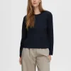 SELECTED LÅNGÄRMAD BOXY T-SHIRT Blue New