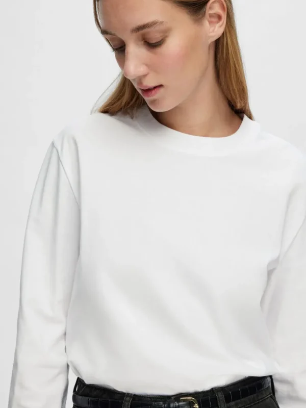 SELECTED LÅNGÄRMAD BOXY T-SHIRT White Fashion