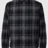 SELECTED LÅNGÄRMAD FLANELLSKJORTA Black Outlet