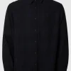 SELECTED LÅNGÄRMAD FLANELLSKJORTA Black Best Sale