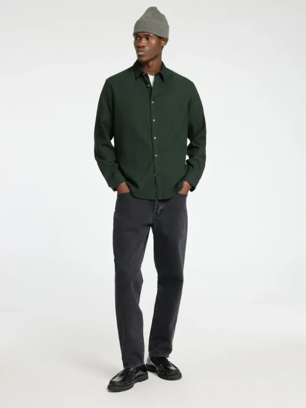 SELECTED LÅNGÄRMAD FLANELLSKJORTA Green Clearance