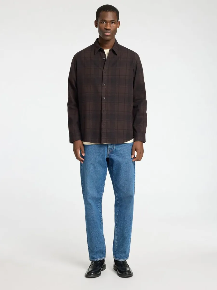 lngrmad_flanellskjorta_2.webp SELECTED LÅNGÄRMAD FLANELLSKJORTA Brown Discount