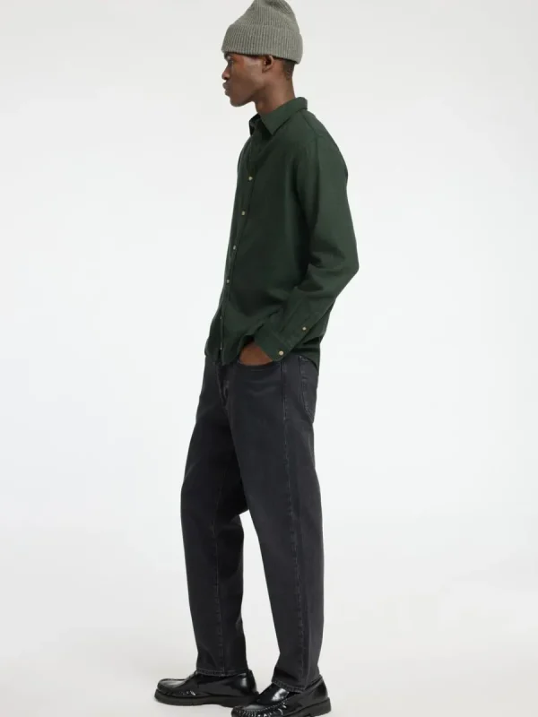 SELECTED LÅNGÄRMAD FLANELLSKJORTA Green Clearance