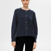 SELECTED LÅNGÄRMAD KOFTA Blue Shop