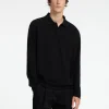 SELECTED LÅNGÄRMAD PIKÉTRÖJA Black Flash Sale