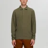 SELECTED LÅNGÄRMAD PIKÉTRÖJA Green Best Sale