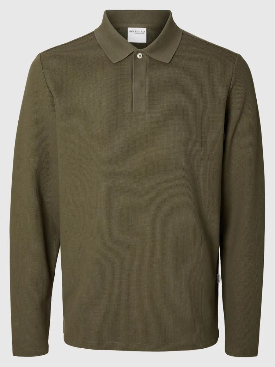 lngrmad_piktrja_3.webp SELECTED LÅNGÄRMAD PIKÉTRÖJA Green Best Sale