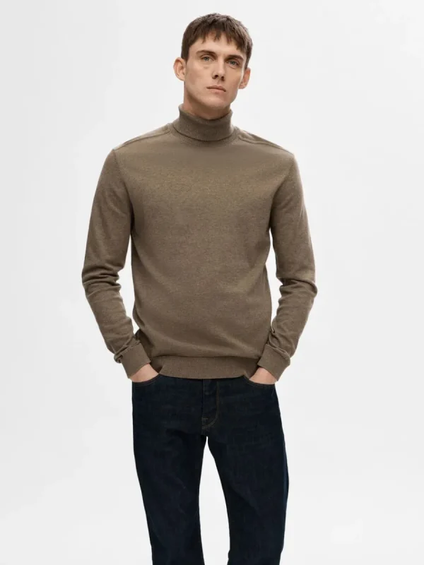 SELECTED LÅNGÄRMAD POLOTRÖJA TRÖJA Brown Online