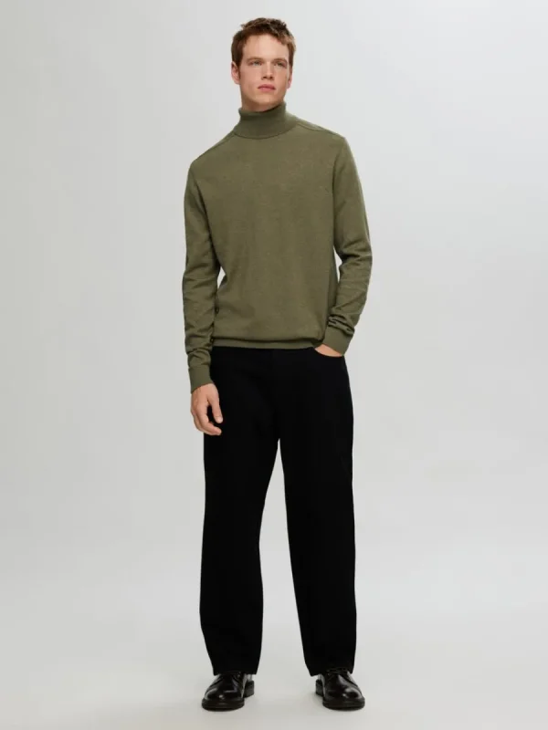 SELECTED LÅNGÄRMAD POLOTRÖJA TRÖJA Green New