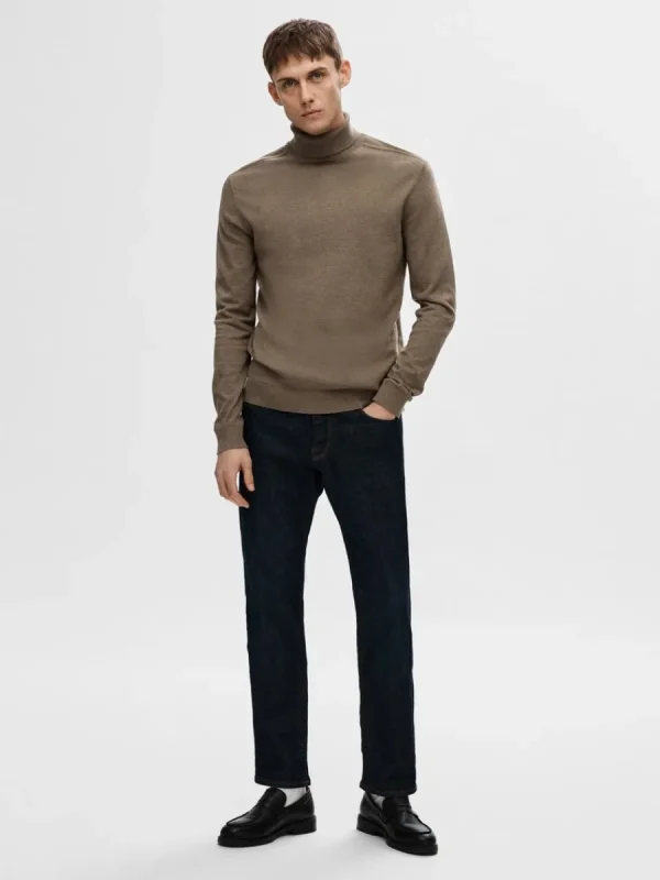 SELECTED LÅNGÄRMAD POLOTRÖJA TRÖJA Brown Online