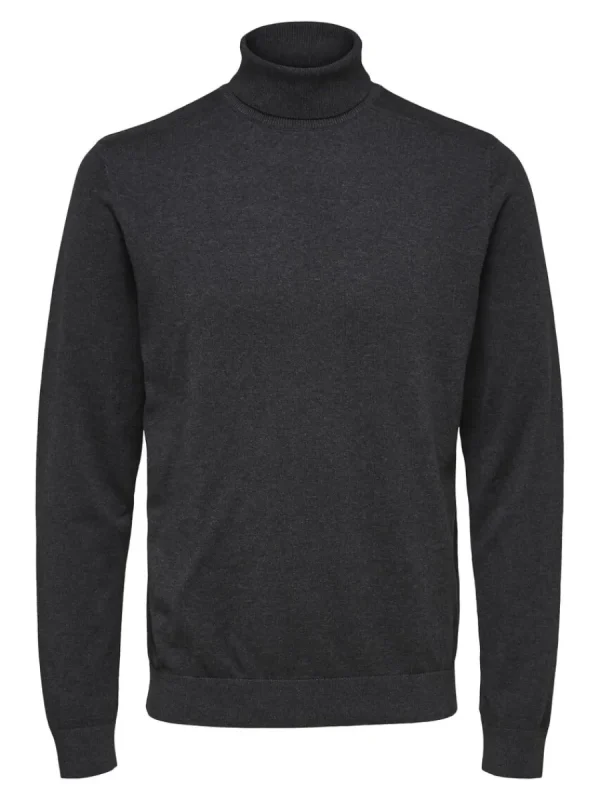 SELECTED LÅNGÄRMAD POLOTRÖJA TRÖJA Grey Best Sale