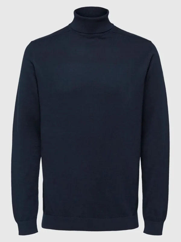 SELECTED LÅNGÄRMAD POLOTRÖJA TRÖJA Blue Cheap