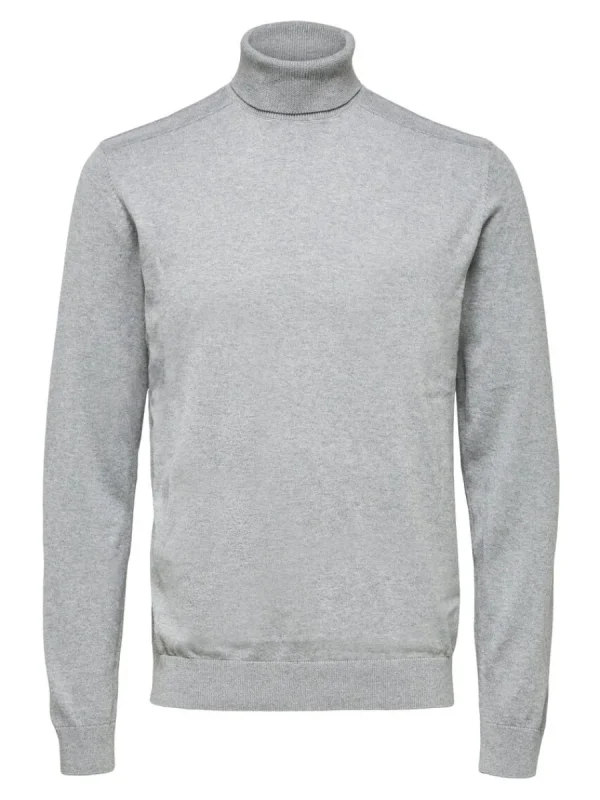 SELECTED LÅNGÄRMAD POLOTRÖJA TRÖJA Grey Flash Sale