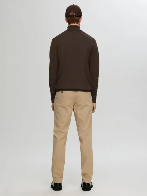 SELECTED LÅNGÄRMAD POLOTRÖJA TRÖJA Brown Discount
