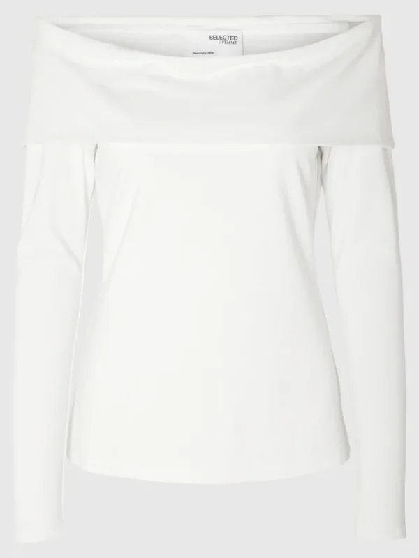 SELECTED LÅNGÄRMAD SINGOALLATOPP White Cheap