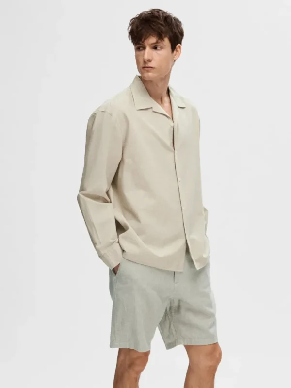 SELECTED LÅNGÄRMAD SKJORTA Beige Store