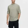 SELECTED LÅNGÄRMAD SKJORTA Green Cheap