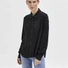 SELECTED LÅNGÄRMAD SKJORTA Black Cheap