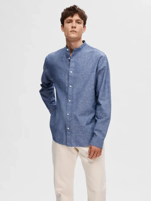 SELECTED LÅNGÄRMAD SKJORTA Blue Discount