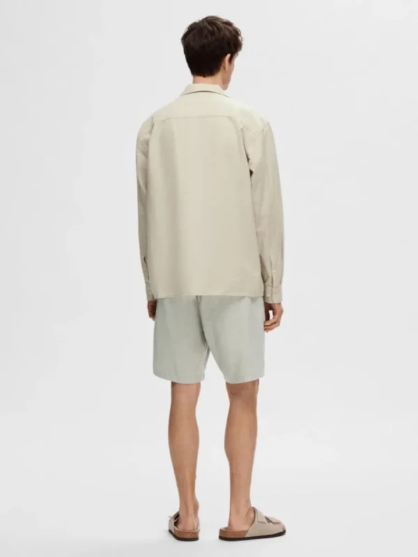SELECTED LÅNGÄRMAD SKJORTA Beige Store