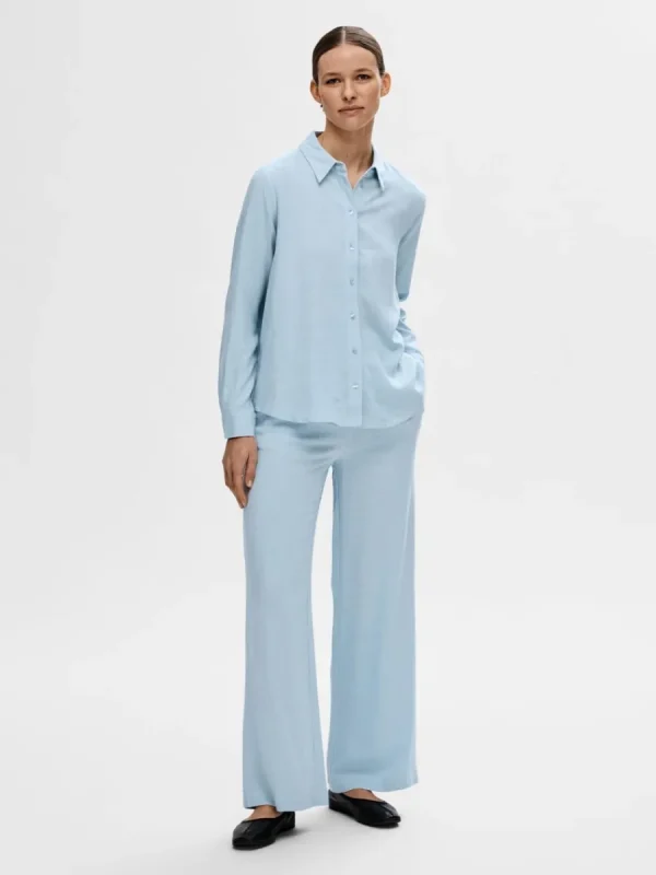 SELECTED LÅNGÄRMAD SKJORTA Blue Hot
