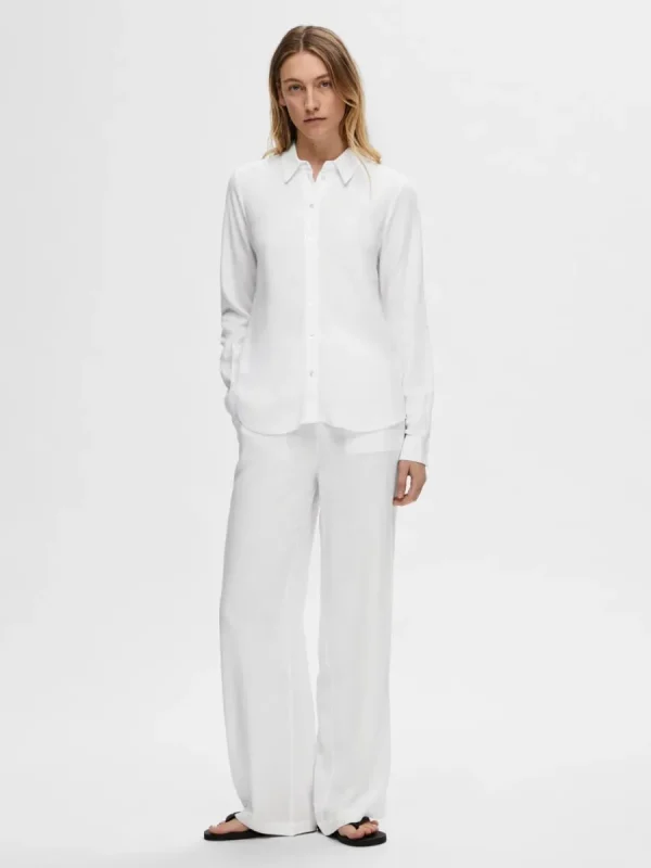 SELECTED LÅNGÄRMAD SKJORTA White Flash Sale