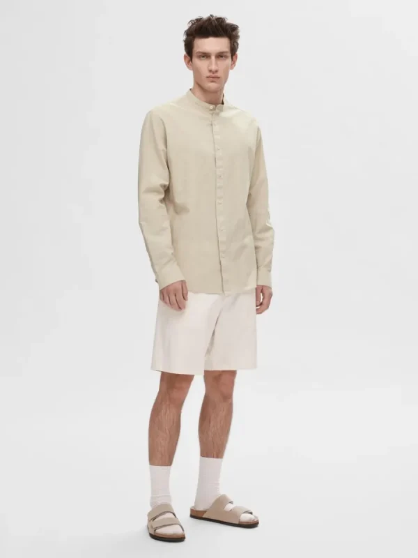 SELECTED LÅNGÄRMAD SKJORTA Beige Fashion