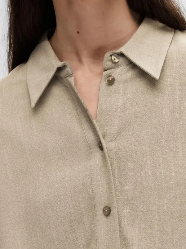 SELECTED LÅNGÄRMAD SKJORTA Beige Best Sale