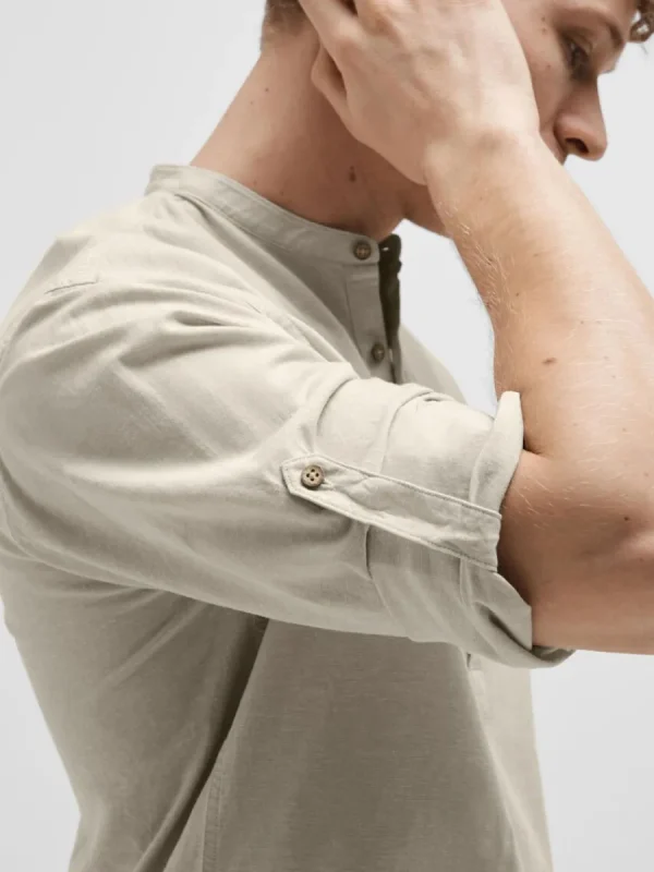SELECTED LÅNGÄRMAD SKJORTA Beige New