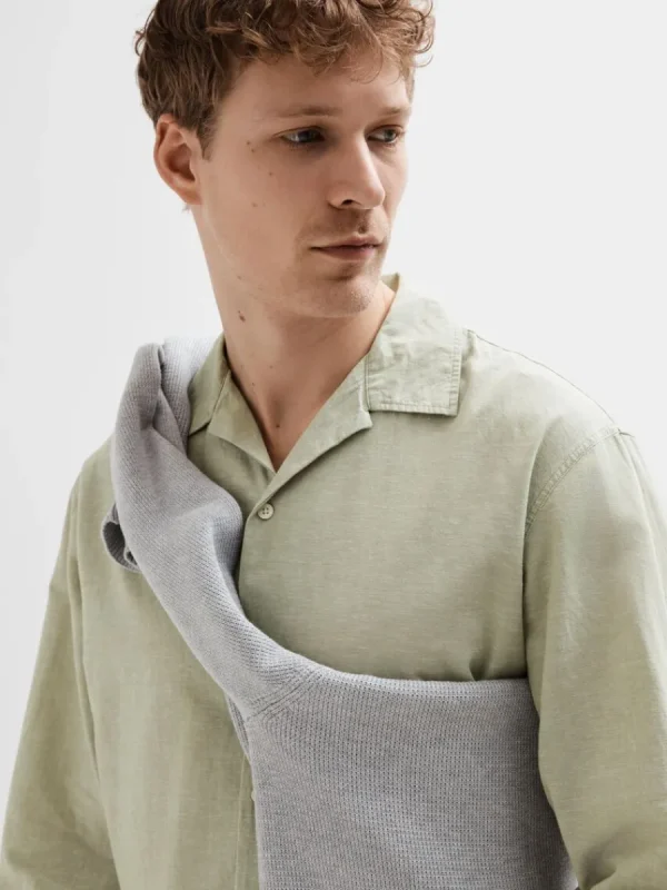 SELECTED LÅNGÄRMAD SKJORTA Green Best Sale