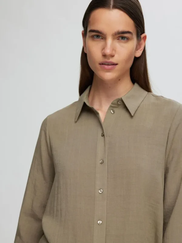 SELECTED LÅNGÄRMAD SKJORTA Brown New