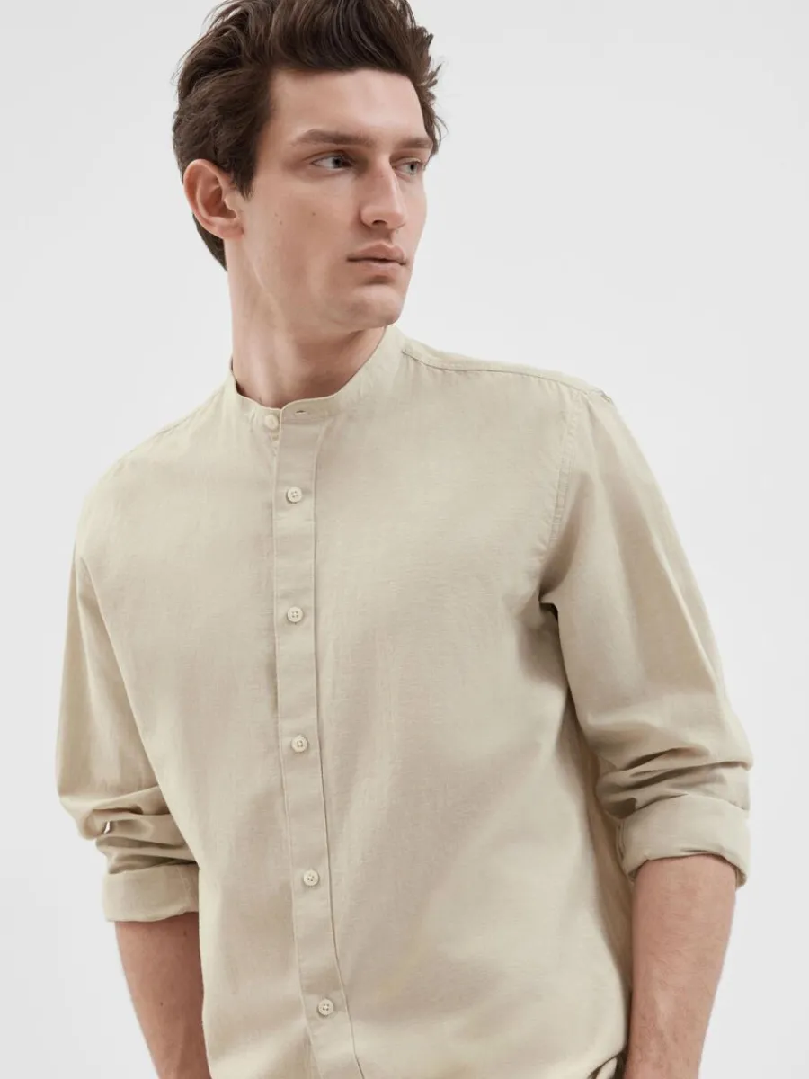 lngrmad_skjorta_3-8.webp SELECTED LÅNGÄRMAD SKJORTA Beige Fashion