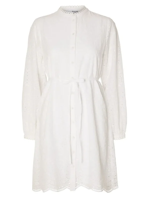 SELECTED LÅNGÄRMAD SKJORTKLÄNNING White Best Sale