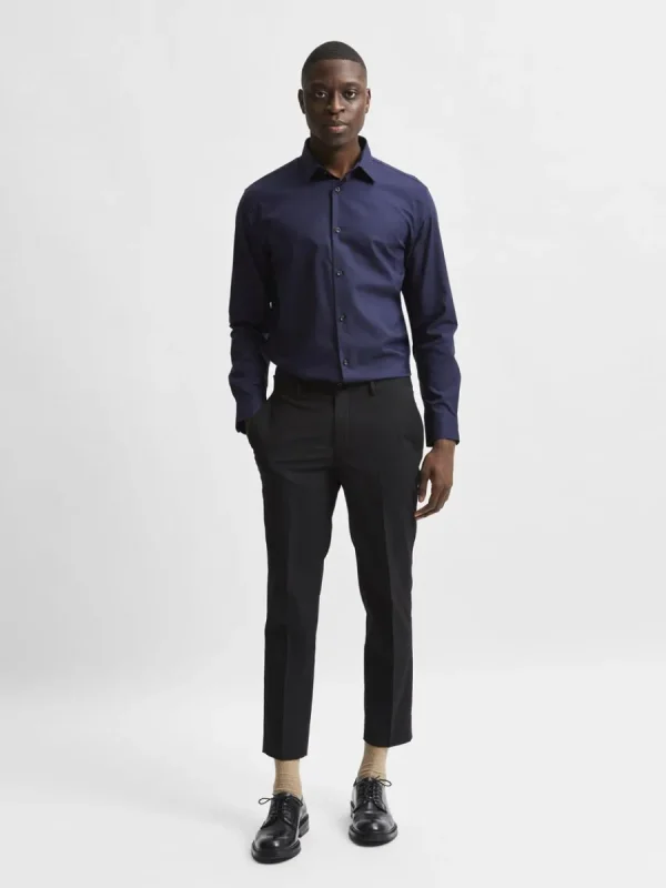SELECTED LÅNGÄRMAD SLIM FIT SKJORTA Blue Best Sale