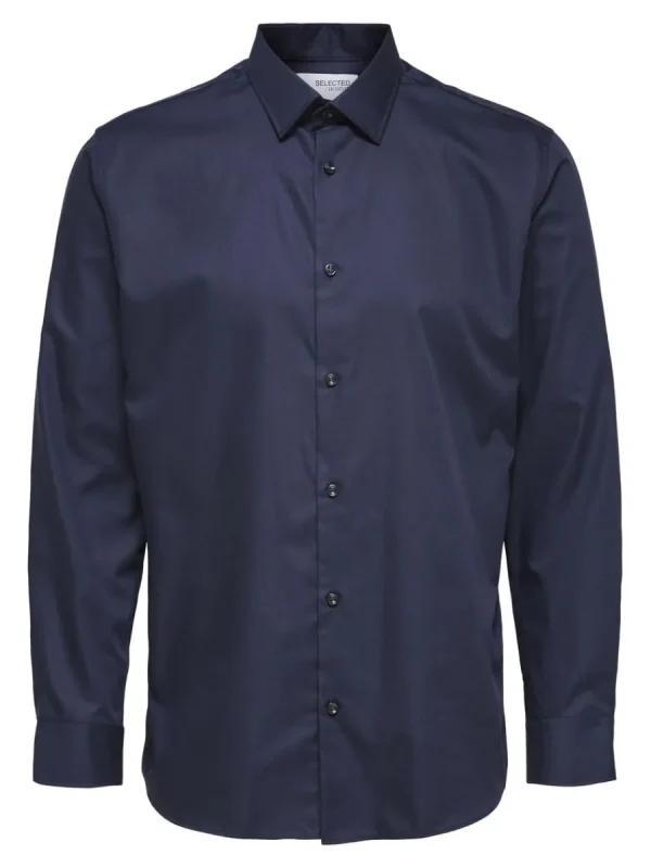 SELECTED LÅNGÄRMAD SLIM FIT SKJORTA Blue Best Sale