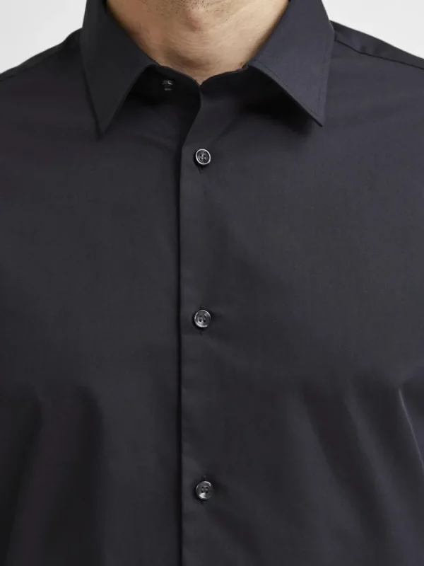 SELECTED LÅNGÄRMAD SLIM FIT SKJORTA Black Clearance