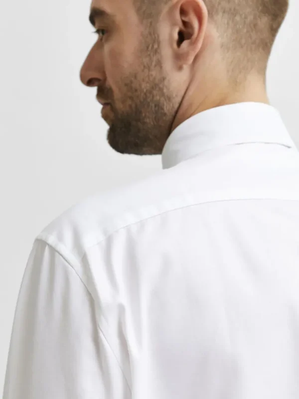 SELECTED LÅNGÄRMAD SLIM FIT SKJORTA White Flash Sale