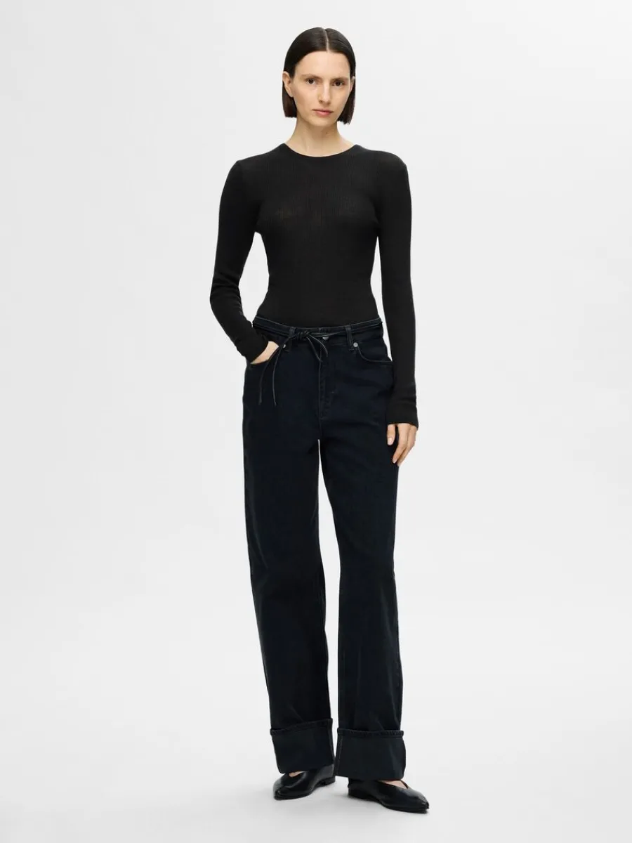 lngrmad_stickad_topp_1-3.webp SELECTED LÅNGÄRMAD STICKAD TOPP Black Best Sale