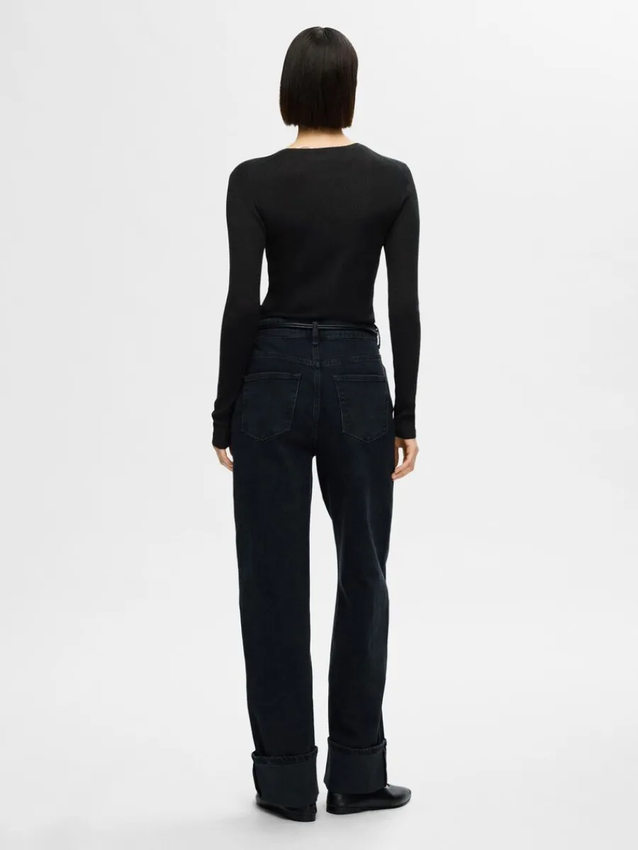 lngrmad_stickad_topp_4-3.webp SELECTED LÅNGÄRMAD STICKAD TOPP Black Best Sale
