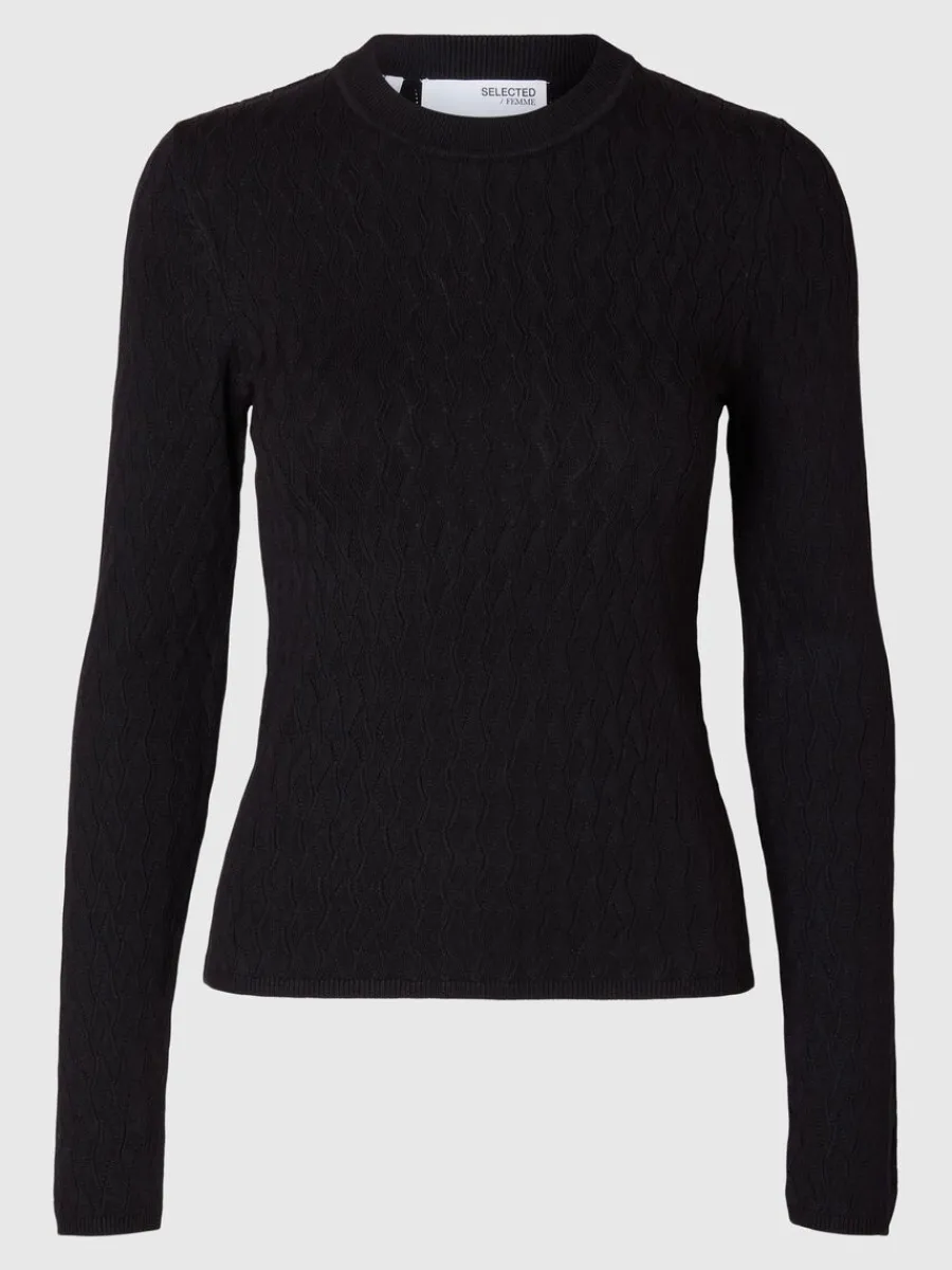 lngrmad_stickad_topp_5-4.webp SELECTED LÅNGÄRMAD STICKAD TOPP Black Online