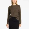SELECTED LÅNGÄRMAD STICKAD TRÖJA Brown Discount
