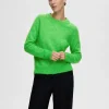 SELECTED LÅNGÄRMAD STICKAD TRÖJA Green Fashion
