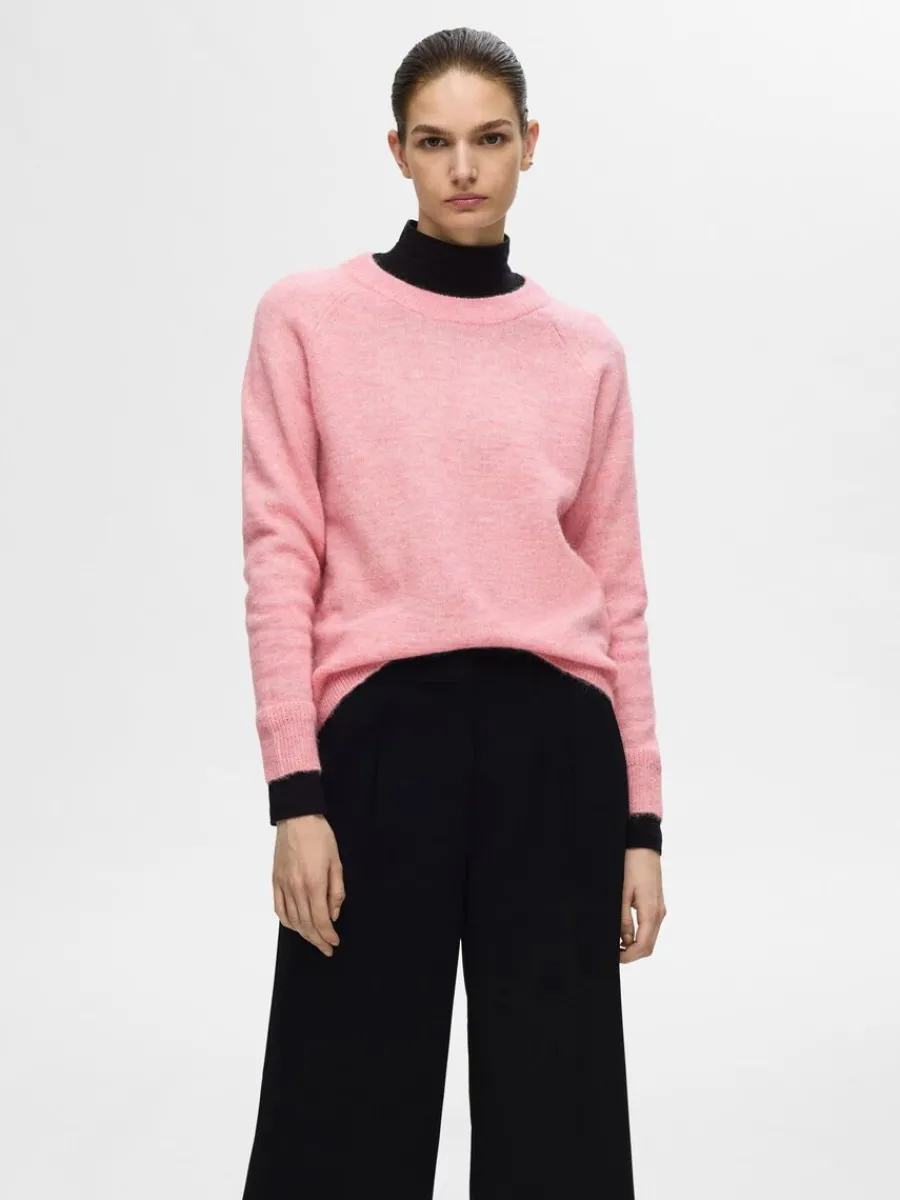 lngrmad_stickad_trja_0-7.webp SELECTED LÅNGÄRMAD STICKAD TRÖJA Pink Flash Sale